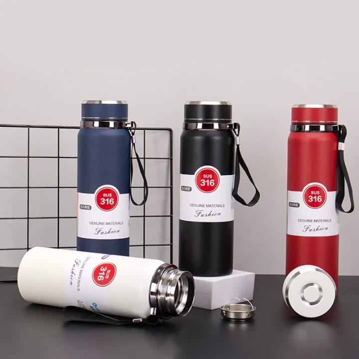 Vacuum Flask Thermos Bottle Stainless Steel Double Wall Tumbler Sports Coffee Mug Leakproof Insulated Drinkware 800ml (Random Color)
